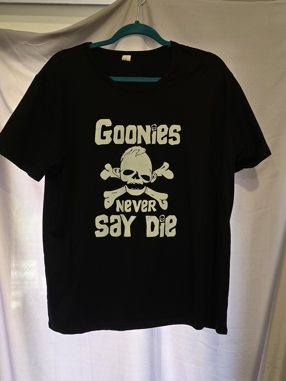 Amazon Black "Goonies Never Say Die" Graphic Tee